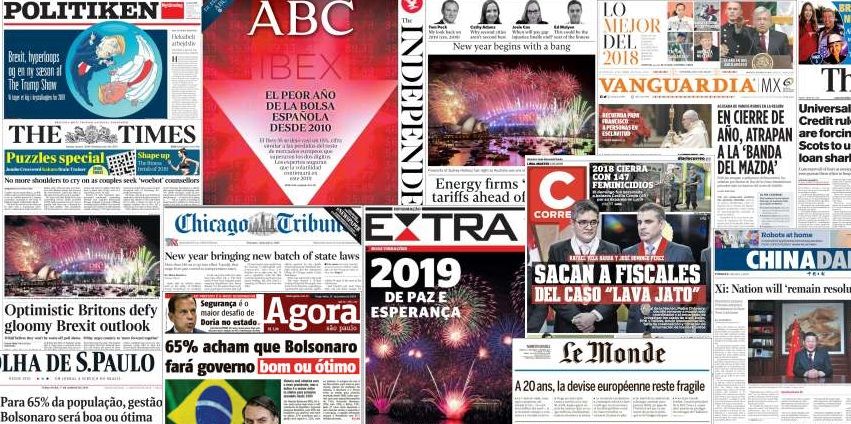 Unes de presse du 1er janvier 2018