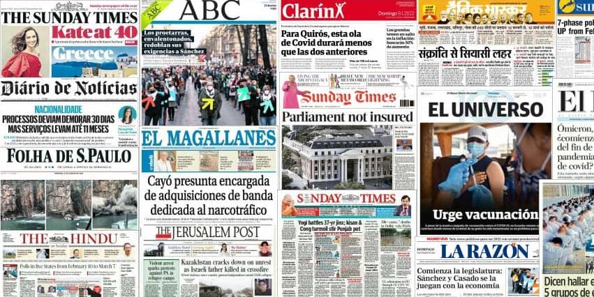 Unes de presse du 9 janvier 2022