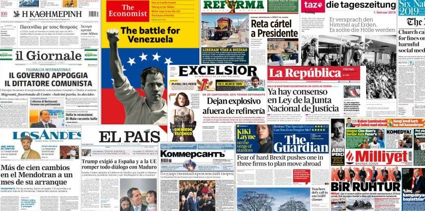 Unes de presse du 1er février 2019