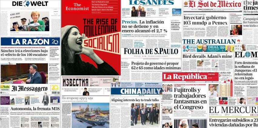 Unes de presse du 15 février 2019