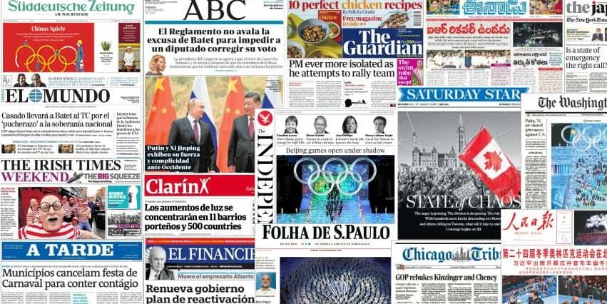Quelques unes de presse du 5 février 2022