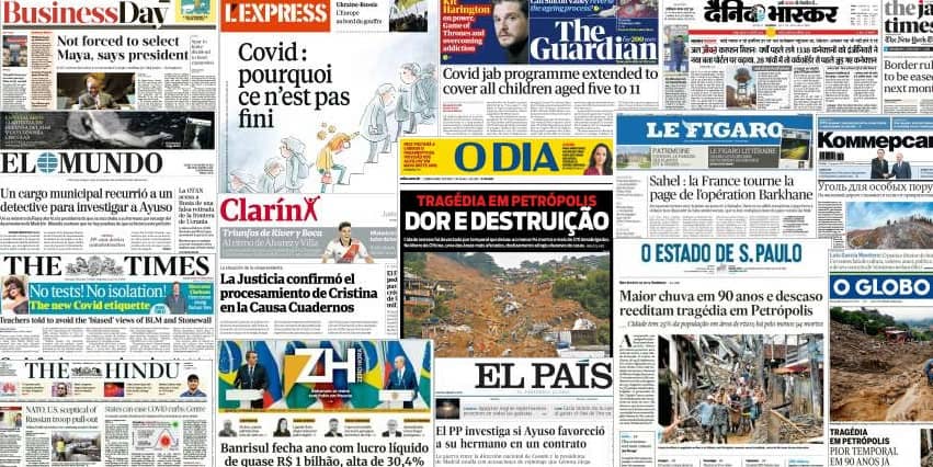 Quelques unes de presse du 17 février 2022