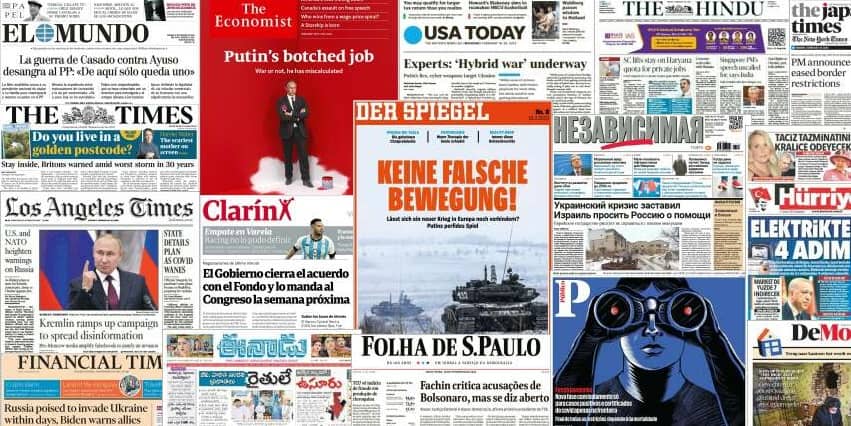 Quelques unes de presse du 20 février 2022