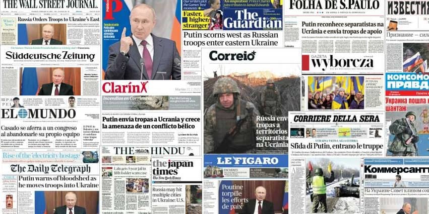 Quelques unes de presse du 22 février 2022