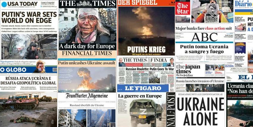 Quelques unes de presse du 25 février 2022
