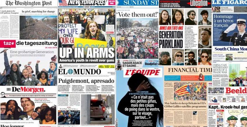 Unes de presse du 26 mars 2018