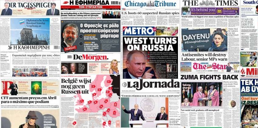 Unes de presse du 27 mars 2018