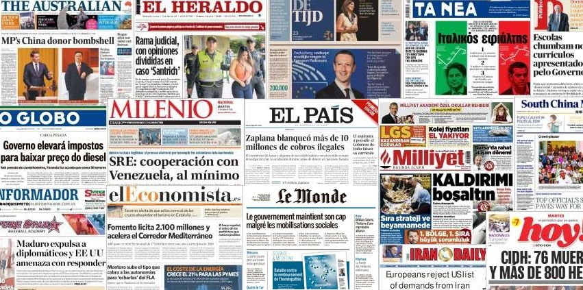 Unes de presse du 23 mai 2018