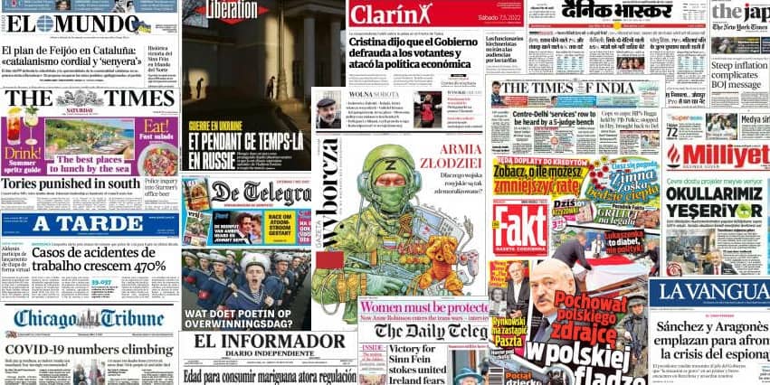 Quelques unes de presse du 7 mai 2022