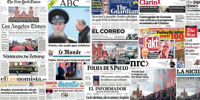 Quelques unes de presse du 10 mai 2022