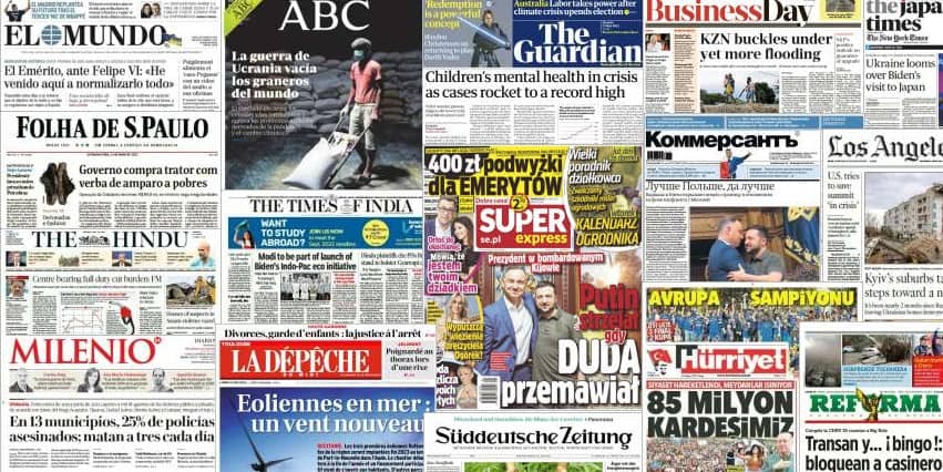 Quelques unes de presse du 23 mai 2022