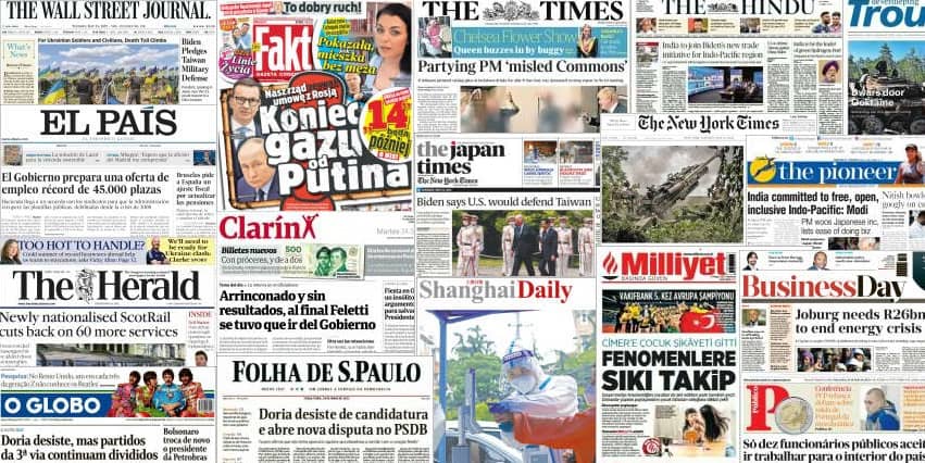 Quelques unes de presse du 24 mai 2022