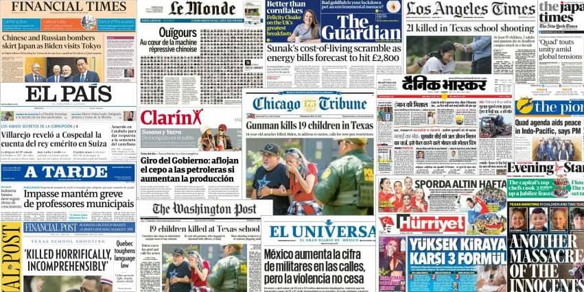 Quelques unes de presse du 25 mai 2022