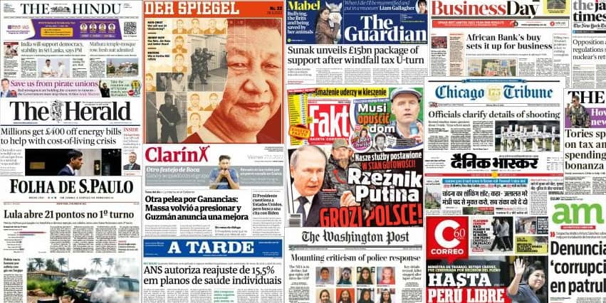 Quelques unes de presse du 27 mai 2022