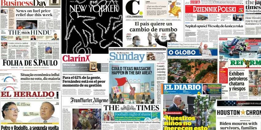 Quelques unes de presse du 30 mai 2022