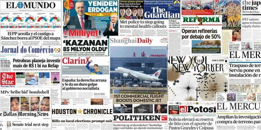 Unes de presse du 29 mai 2023