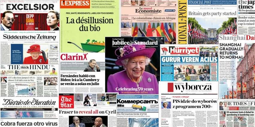 Quelques unes de presse du 2 juin 2022
