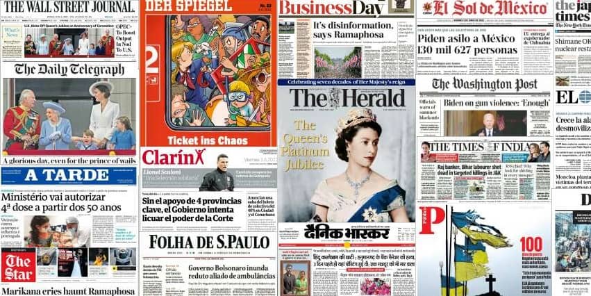 Quelques unes de presse du 3 juin 2022