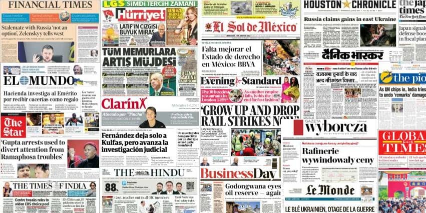 Quelques unes de presse du 8 juin 2022