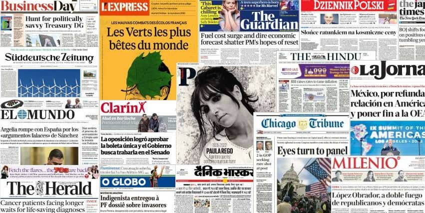 Quelques unes de presse du 9 juin 2022