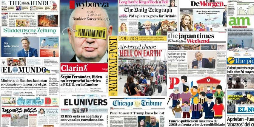 Quelques unes de presse du 11 juin 2022