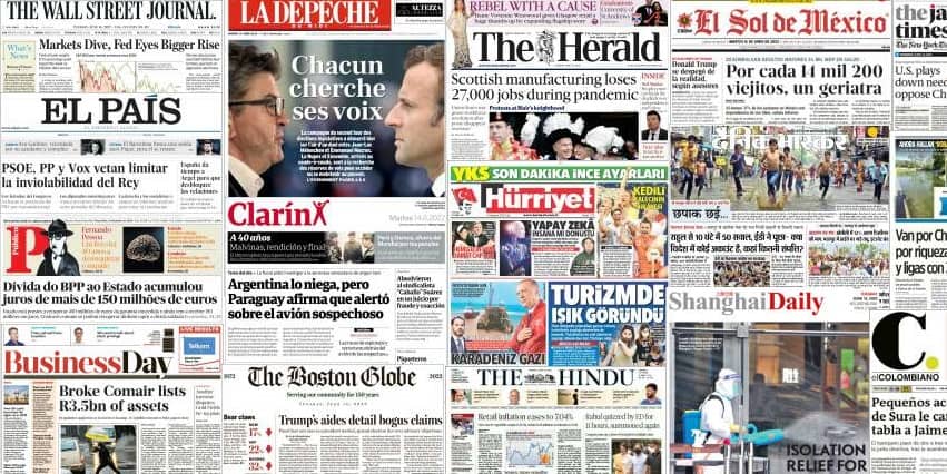 Quelques unes de presse du 14 juin 2022