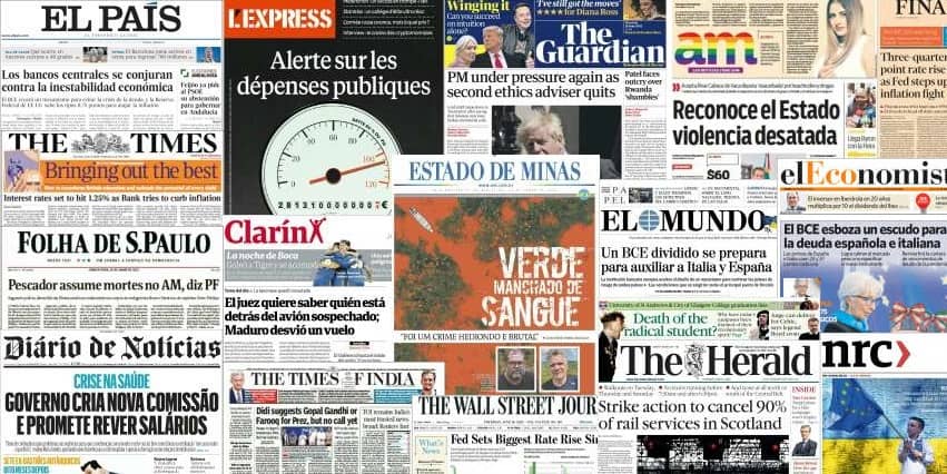 Quelques unes de presse du 16 juin 2022