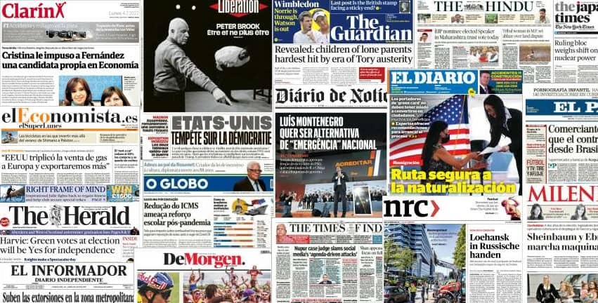Quelques unes de presse du 4 juillet 2022