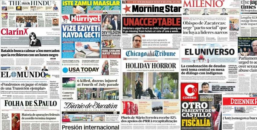 Quelques unes de presse du 5 juillet 2022
