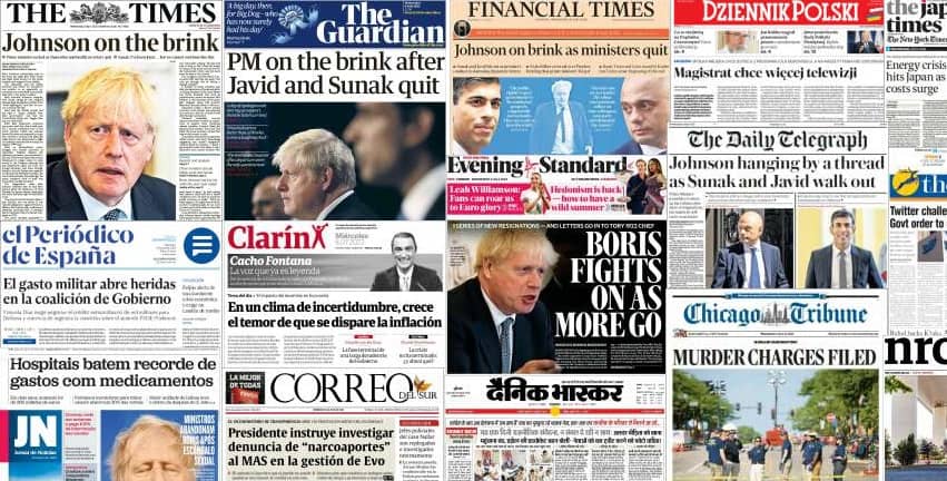 Quelques unes de presse du 6 juillet 2022