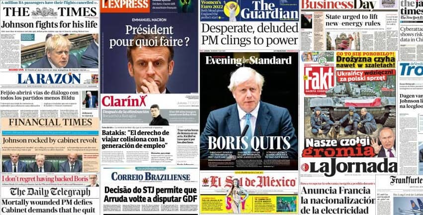 Quelques unes de presse du 7 juillet 2022