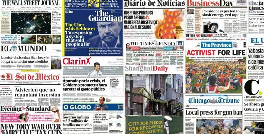Quelques unes de presse du 12 juillet 2022