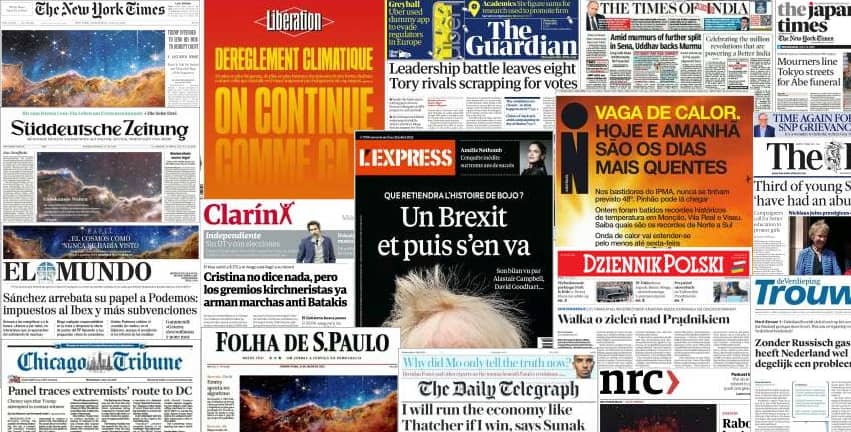 Quelques unes de presse du 13 juillet 2022