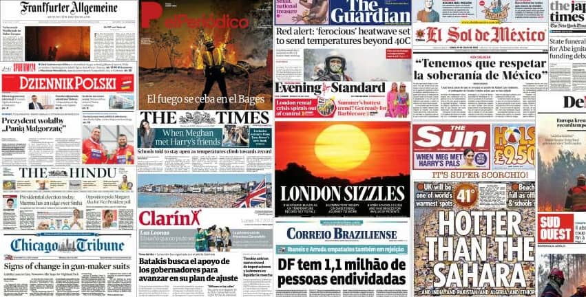 Quelques unes de presse du 18 juillet 2022