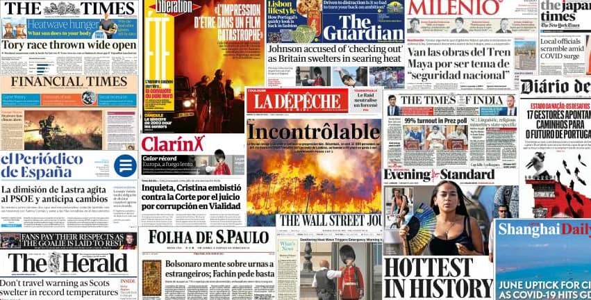 Quelques unes de presse du 19 juillet 2022