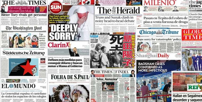 Quelques unes de presse du 26 juillet 2022