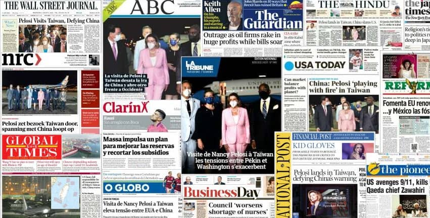 Quelques unes de presse du 3 août 2022