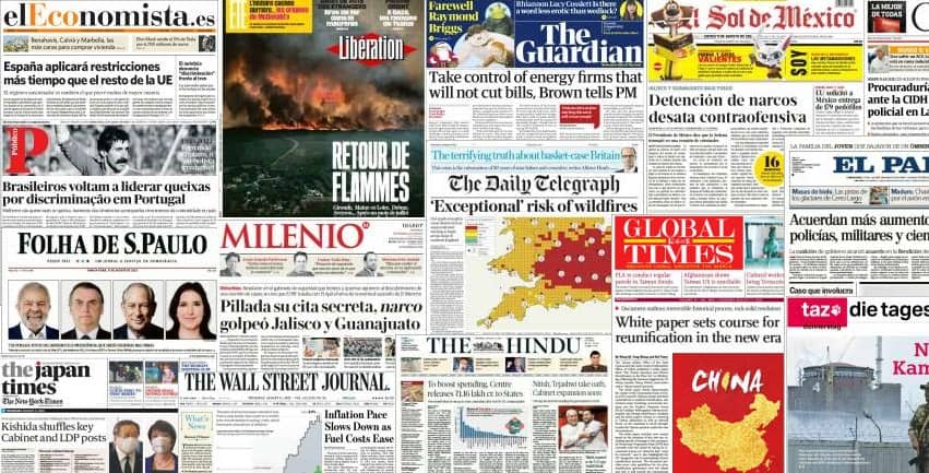 Quelques unes de presse du 11 août 2022