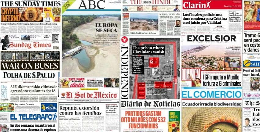 Quelques unes de presse du 21 août 2022