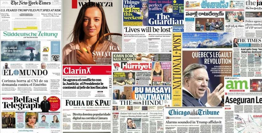 Quelques unes de presse du 27 août 2022