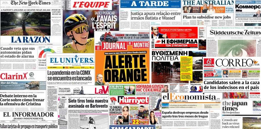 Unes de presse du 21 septembre 2020