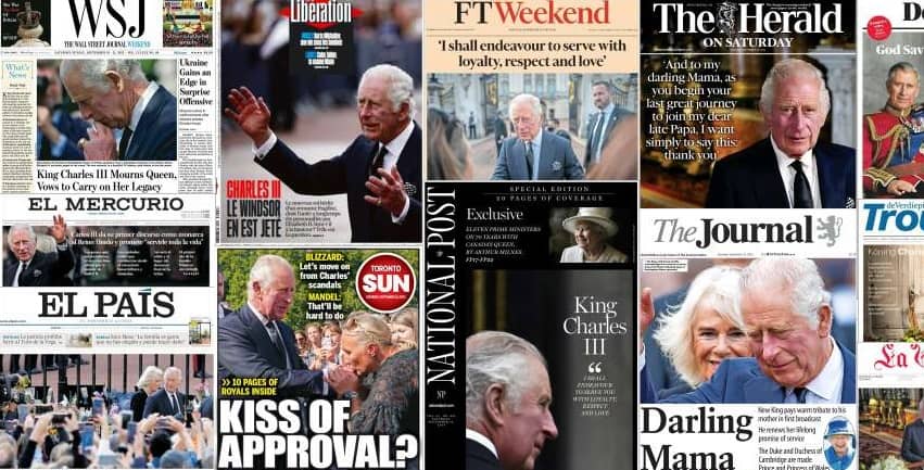 Quelques unes de presse du 10 septembre 2022