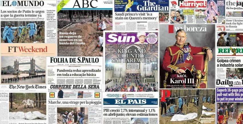 Quelques unes de presse du 17 septembre 2022