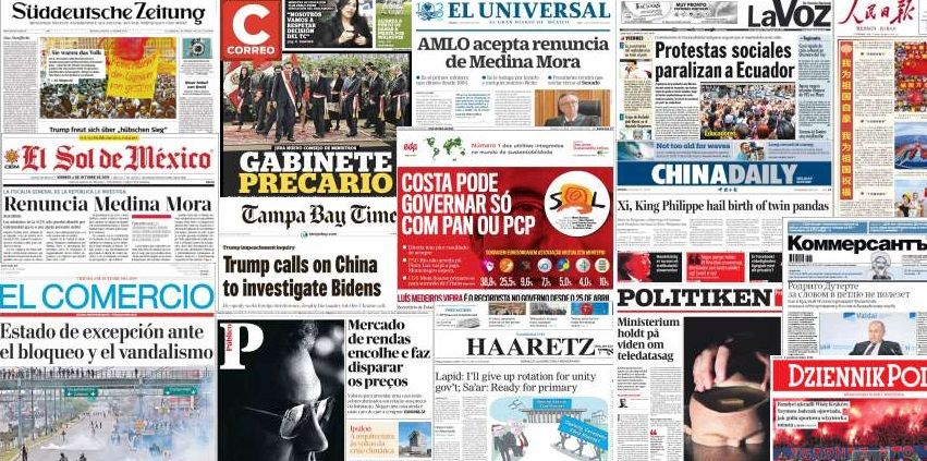 Unes de presse du 4 octobre 2019