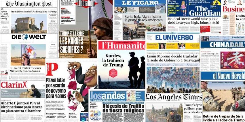 Unes de presse du 8 octobre 2019