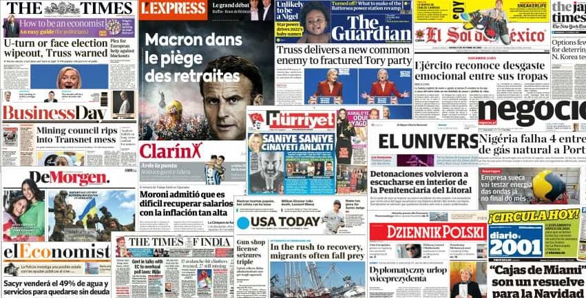 Quelques unes de presse du 6 octobre 2022