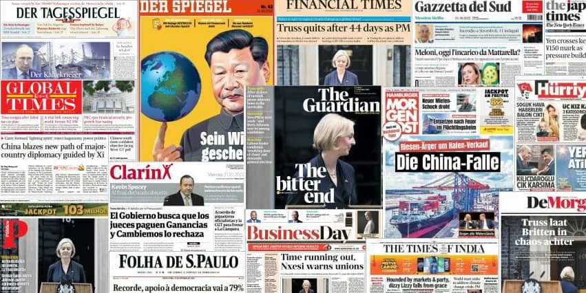 Quelques unes de presse du 21 octobre 2022