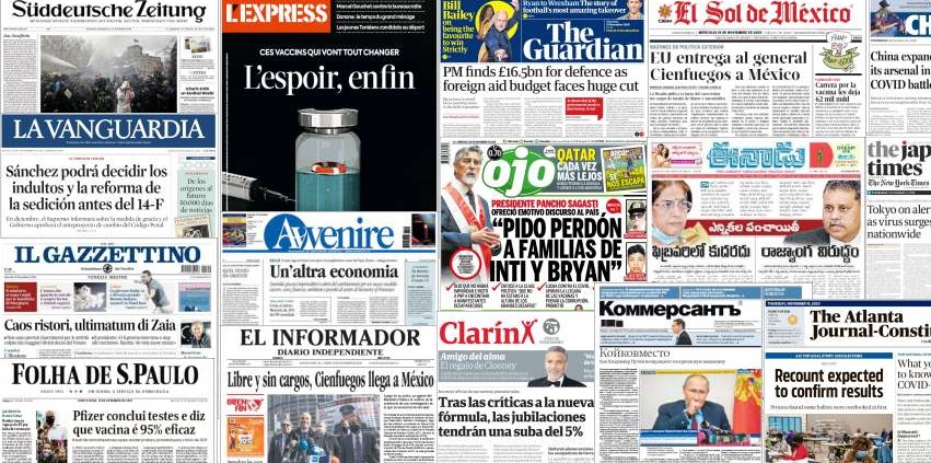 Unes de presse du 19 novembre 2020