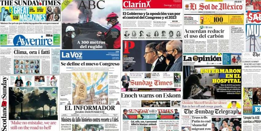 Unes de presse du 14 novembre 2021