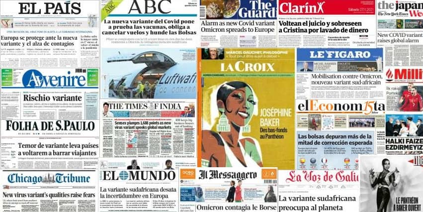 Unes de presse du 27 novembre 2021